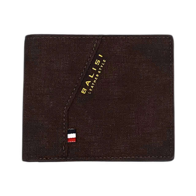 Balisi Style Men's Leather Wallet Brown