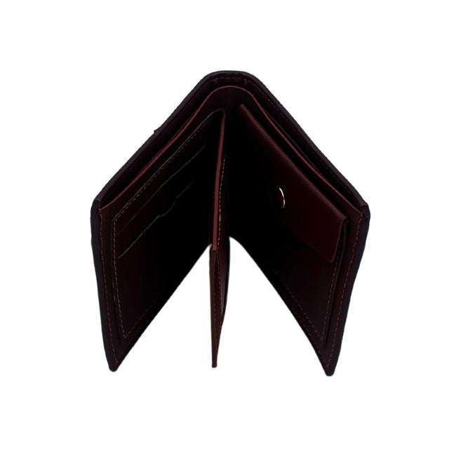 Balisi Style Men's Leather Wallet Brown