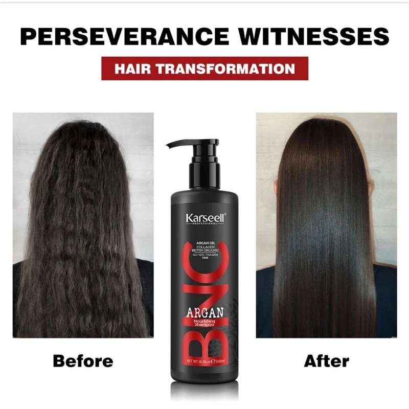 Karseell BNC Argan Nourishing Shampoo - 500ml | Sulfate-Free Repair for Dry & Damaged Hair