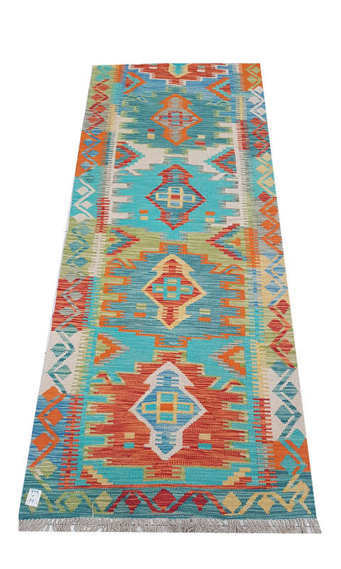 Afghan hand woven Choubi kilim 982 x 75 cm