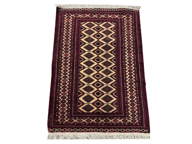Incredible Afghan Turkman carpet 126 x 81 cm