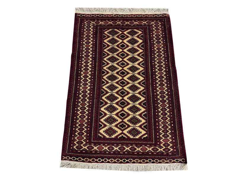 Incredible Afghan Turkman carpet 126 x 81 cm