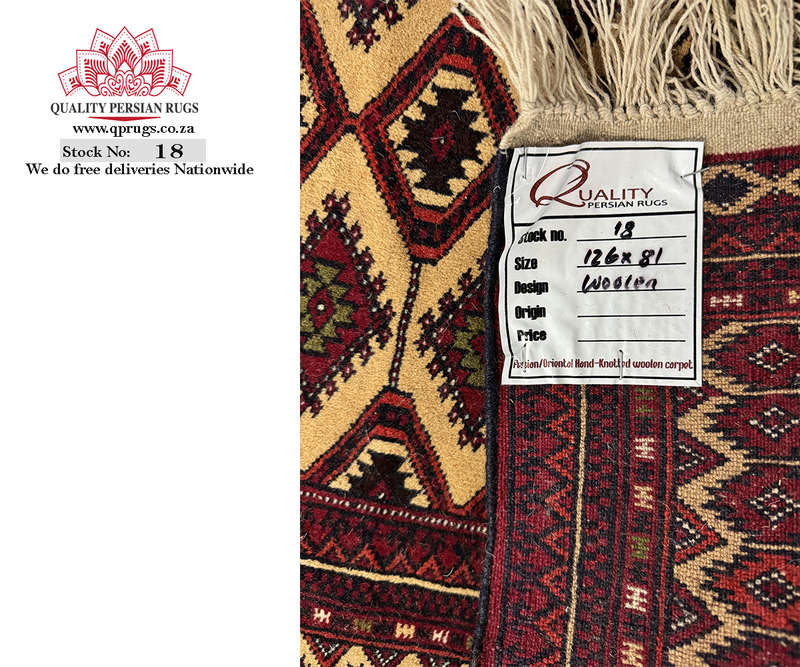Incredible Afghan Turkman carpet 126 x 81 cm