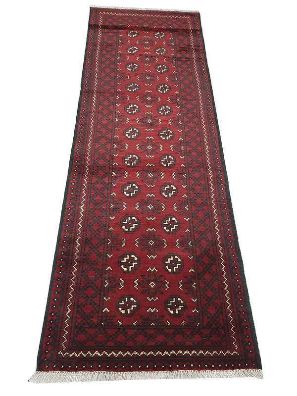 Gorgeous  Handmade Red Afghan 286 X 77cm