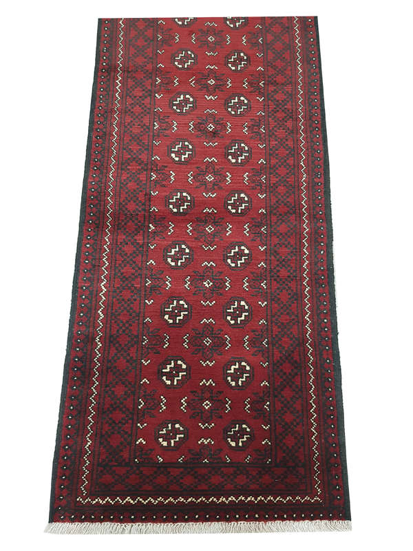 Gorgeous  Handmade Red Afghan 286 X 77cm