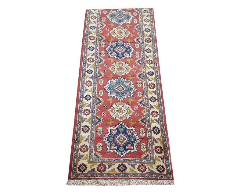 Gorgeous Handmade Kazaq Carpet 290 x 84 cm