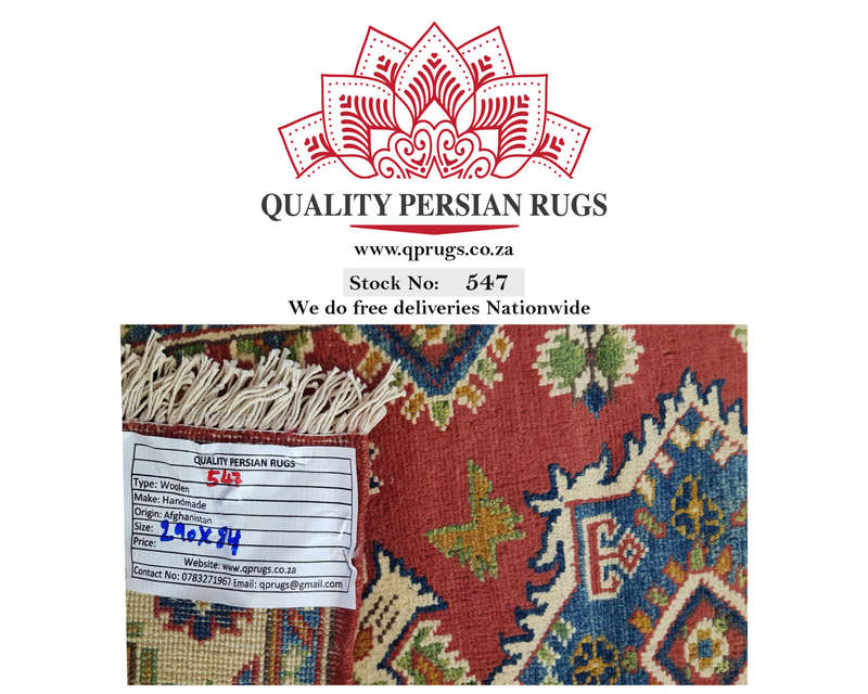 Gorgeous Handmade Kazaq Carpet 290 x 84 cm