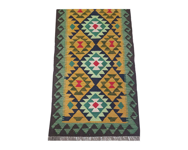 Gorgeous Handmade Maimana kilim 200-X-65 cm