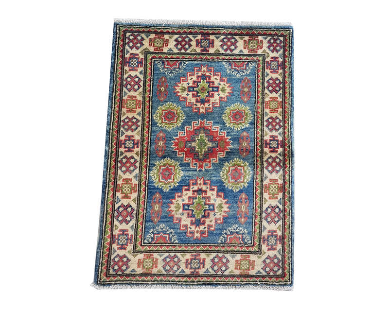 Fine Handmade Kazaq Carpet 90 X 66 cm
