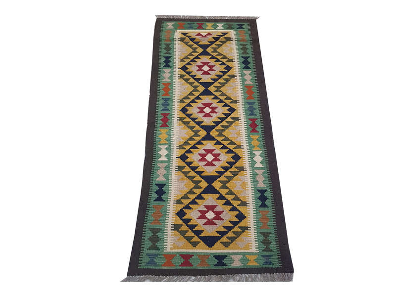 Fine Afghan Handmade Maimana kilim 201 x 64cm