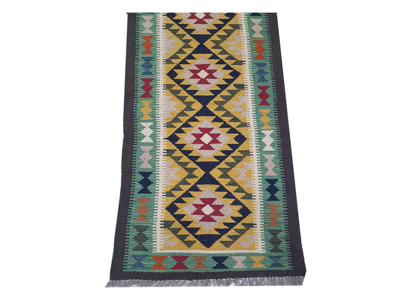 Fine Afghan Handmade Maimana kilim 201 x 64cm
