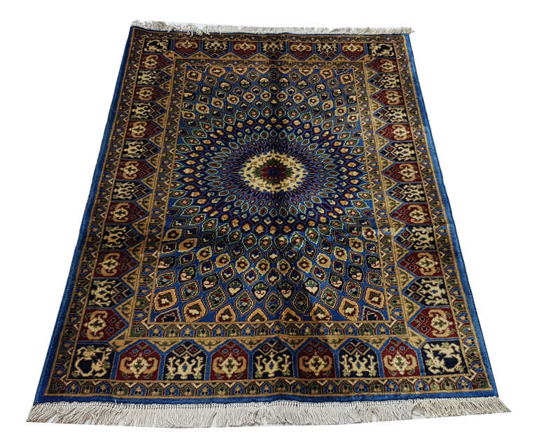 Fine quality Peacock design Afghan Ariana Carpet 149 x 100 cm