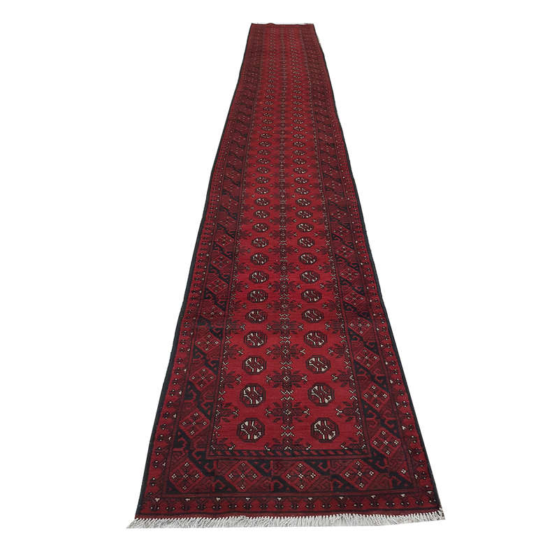 Gorgeous Red Afghan Carpet 770 x 81 cm