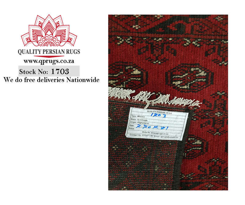 Gorgeous Red Afghan Carpet 770 x 81 cm