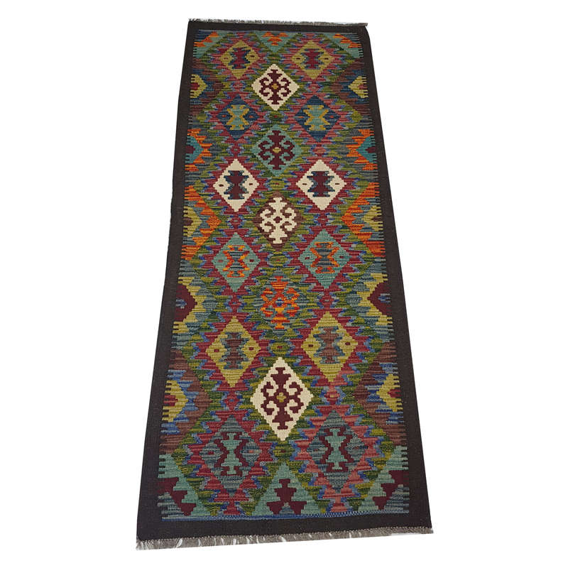 Fine Afghan Handmade Maimana kilim 204 x 67 cm