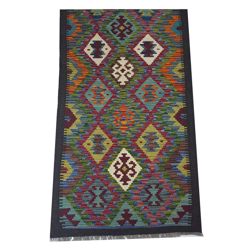 Fine Afghan Handmade Maimana kilim 204 x 67 cm