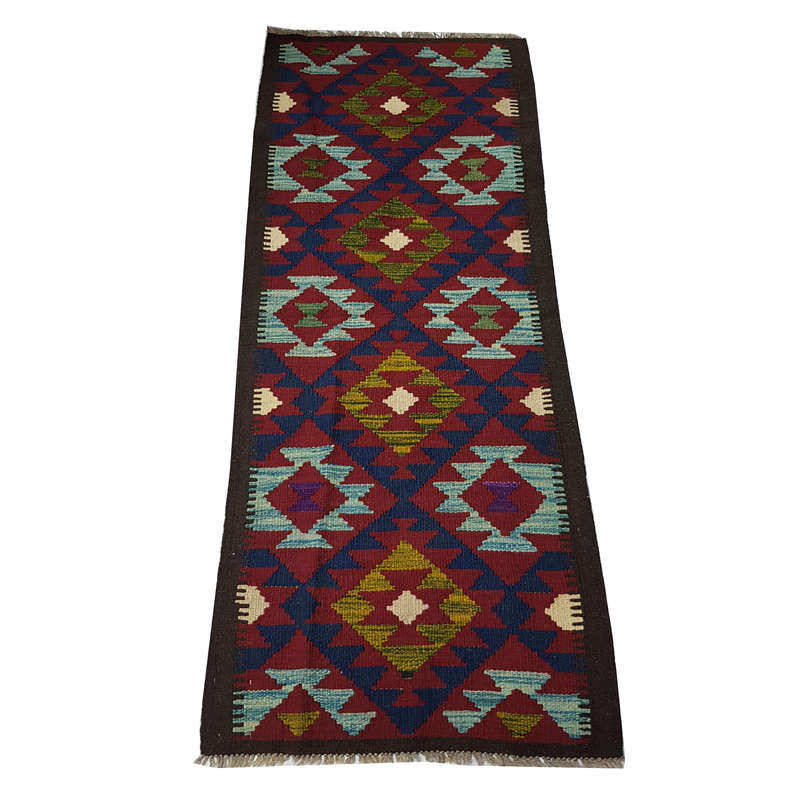 Stunning Afghan Maimana kilim 194 x 63 cm
