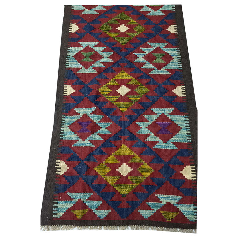 Stunning Afghan Maimana kilim 194 x 63 cm