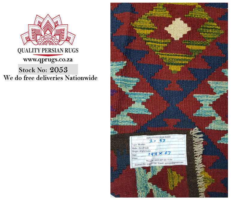 Stunning Afghan Maimana kilim 194 x 63 cm