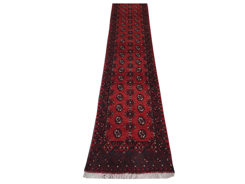Stunning Red Afghan Carpet 756 x 72 cm