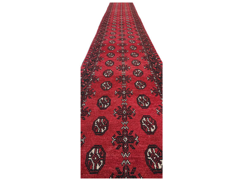 Stunning Red Afghan Carpet 756 x 72 cm