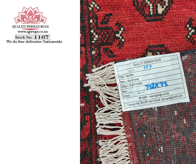 Stunning Red Afghan Carpet 756 x 72 cm
