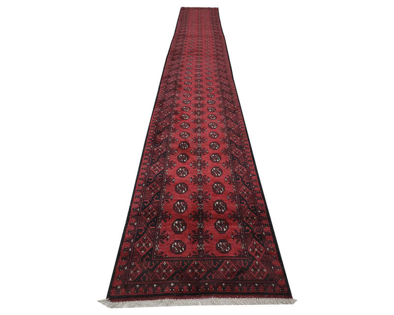 Gorgeous Red Afghan Carpet 767 x 80 cm
