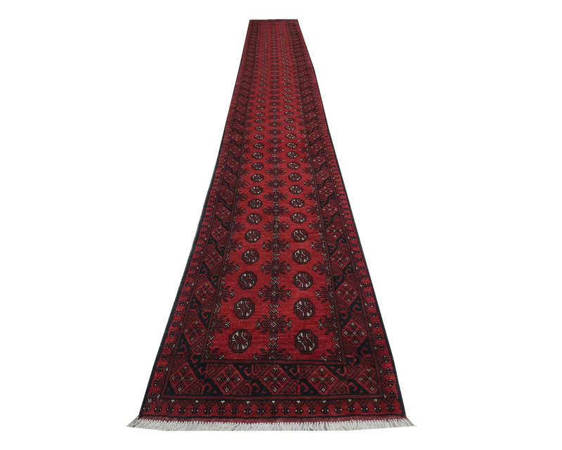 Gorgeous Red Afghan Carpet 767 x 80 cm