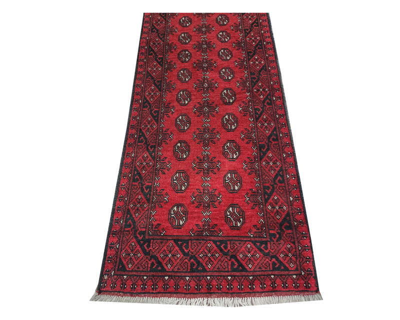 Gorgeous Red Afghan Carpet 767 x 80 cm