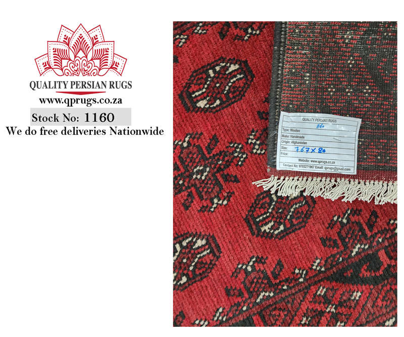 Gorgeous Red Afghan Carpet 767 x 80 cm