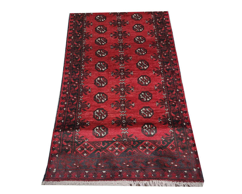 Fine Red Afghan Carpet 754 x 72 cm