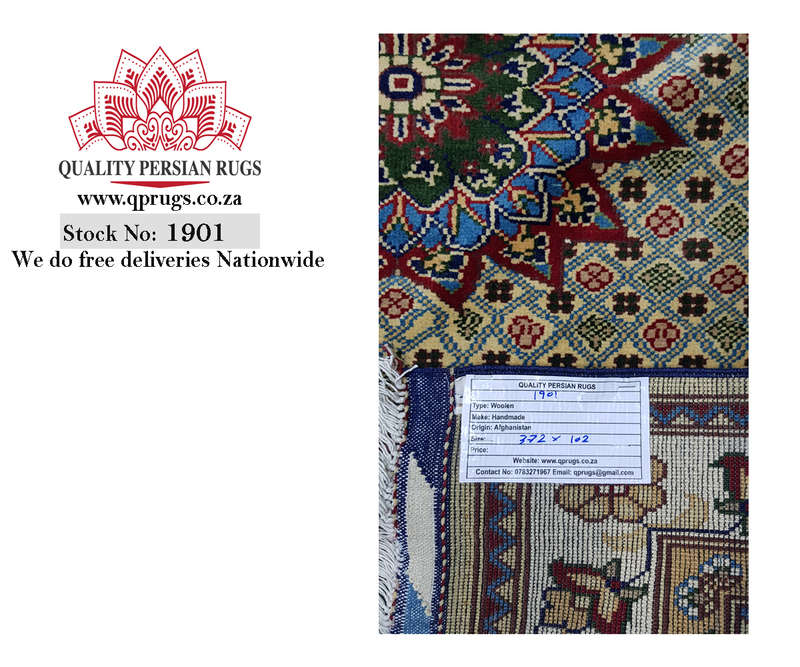 Gorgeous Afghan Ariana Carpet 372 x 102 cm