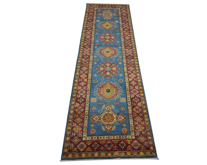 Gorgeous Afghan Handmade Kazaq Carpet 308 X 84 cm
