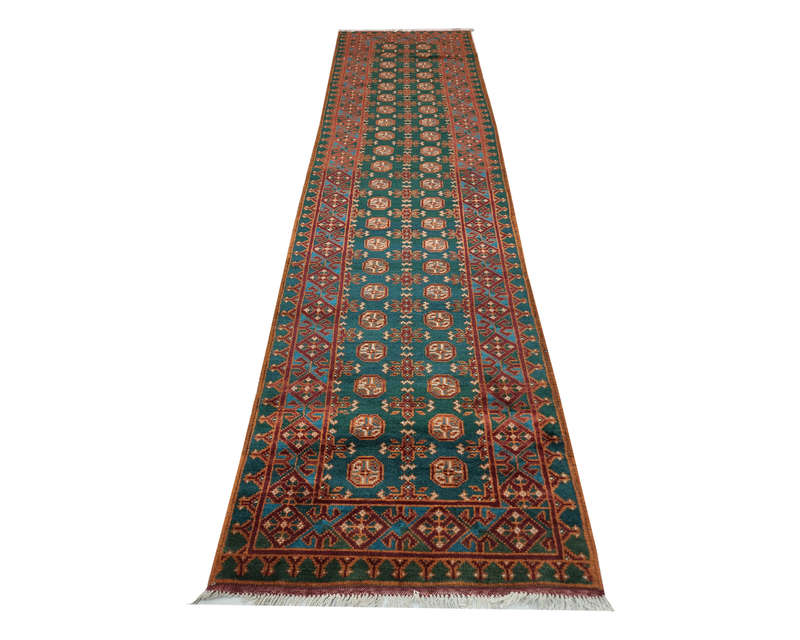 Stunning Afghan Kunduz Carpet 380 X 82cm