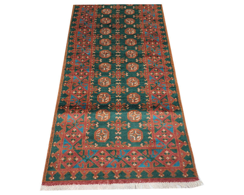 Stunning Afghan Kunduz Carpet 380 X 82cm