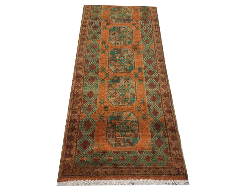 Beautiful Afghan Kunduz Carpet 286 X 79 cm