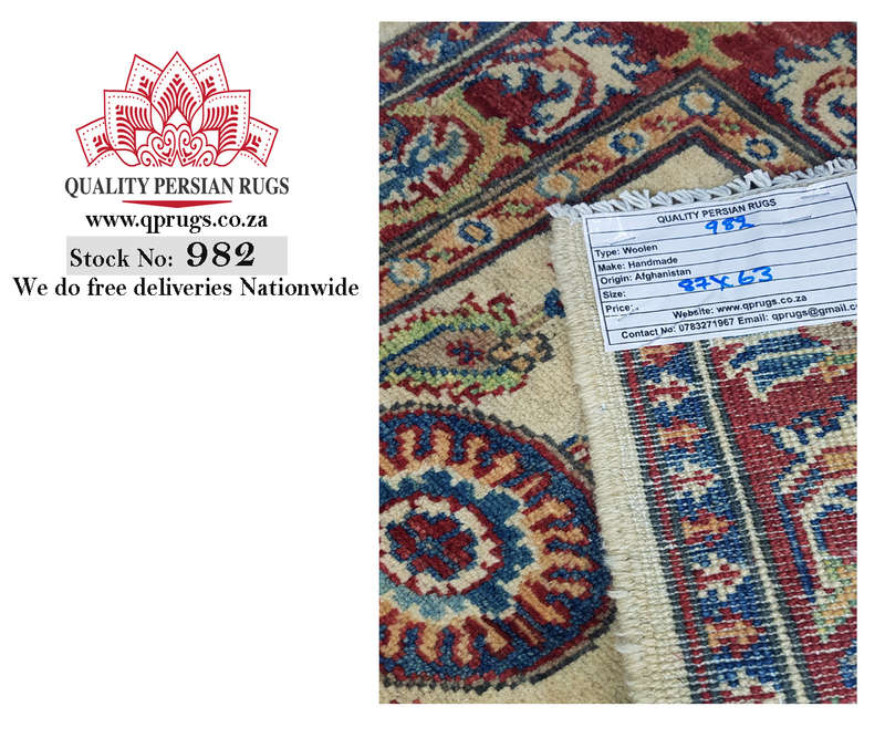 Beautiful Afghan Ariana Carpet 87 x 63