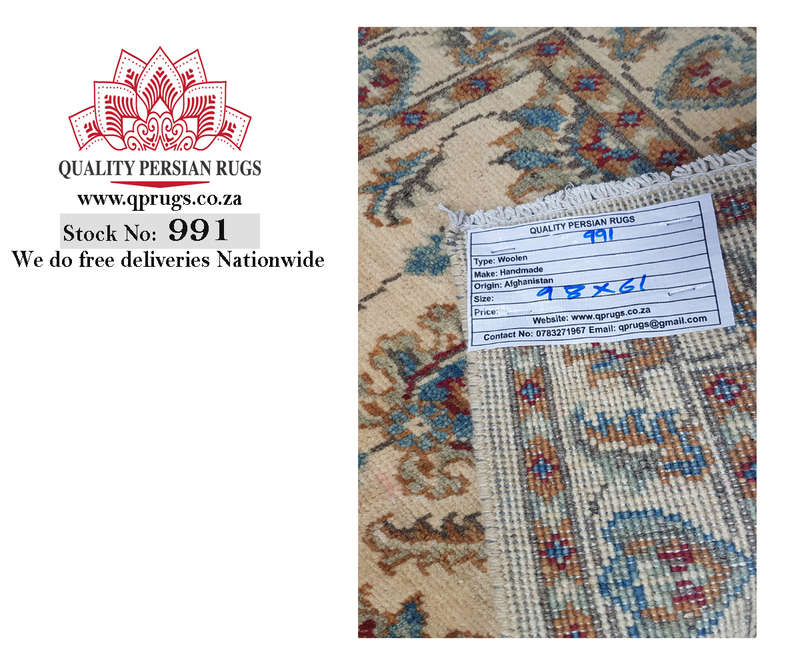 Fine Afghan Handmade Ariana Carpet  98 x 61 cm