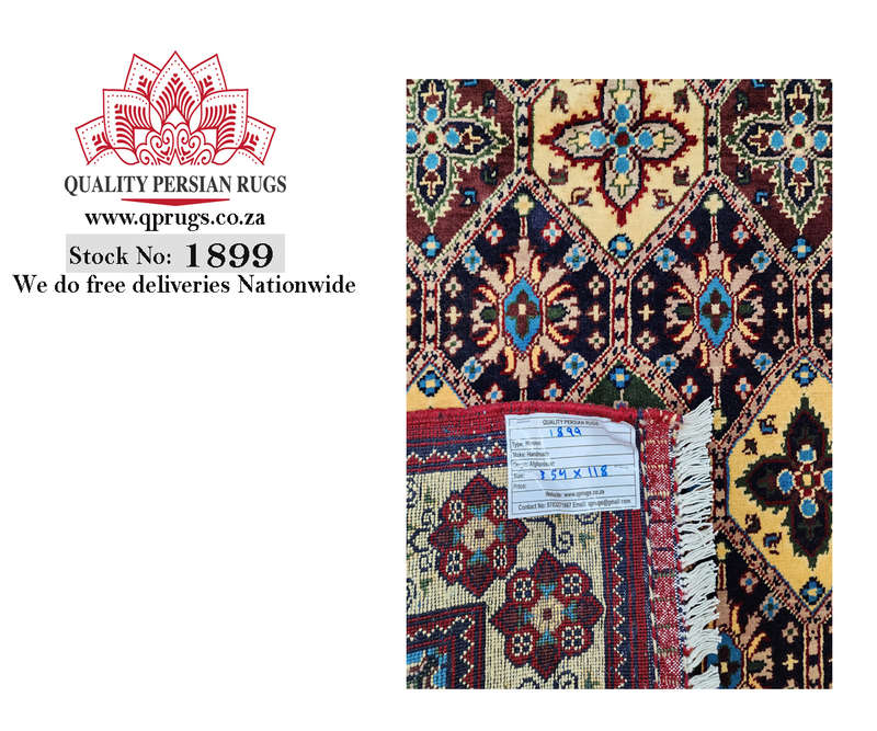 Incredible Afghan Marinoos Carpet 354 x 118cm
