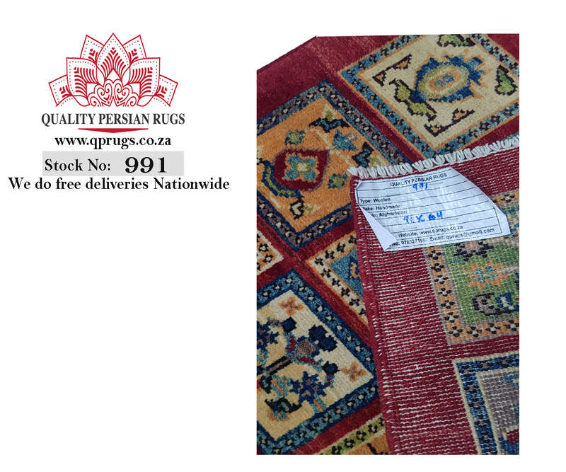Fine Afghan Handmade Ariana Carpet 91 x 64 cm