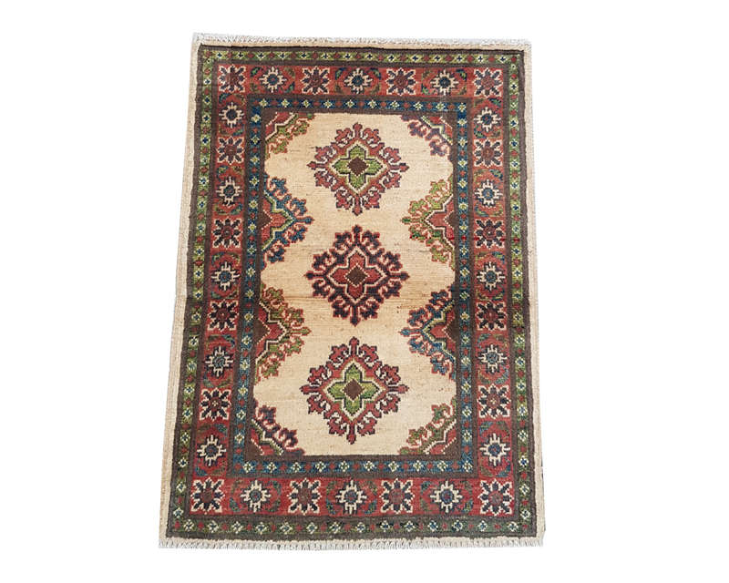 Gorgeous Afghan Handmade Kazaq Carpet 86 x 64cm