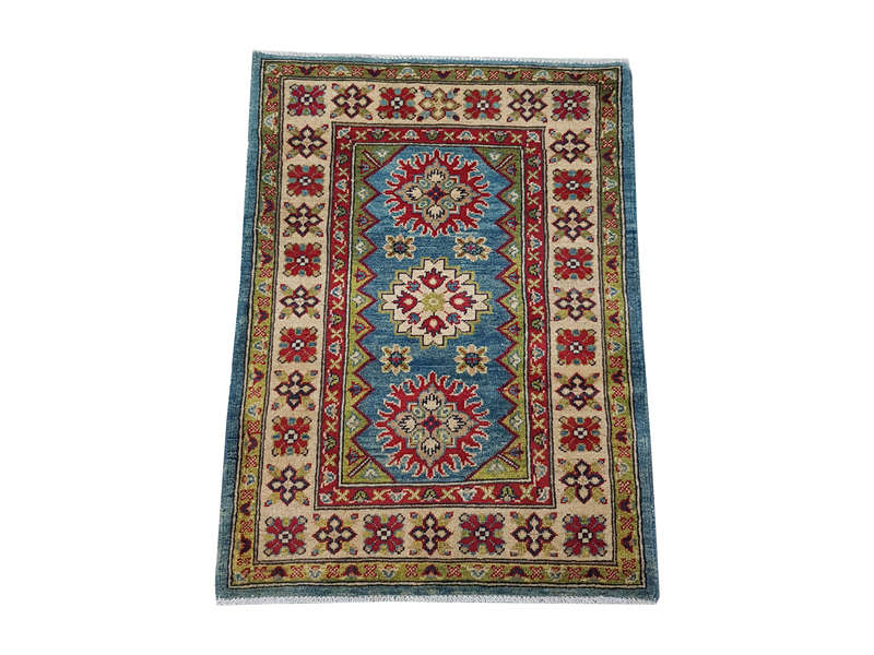 Fine Afghan Handmade Kazaq Carpet 124 x 85 cm