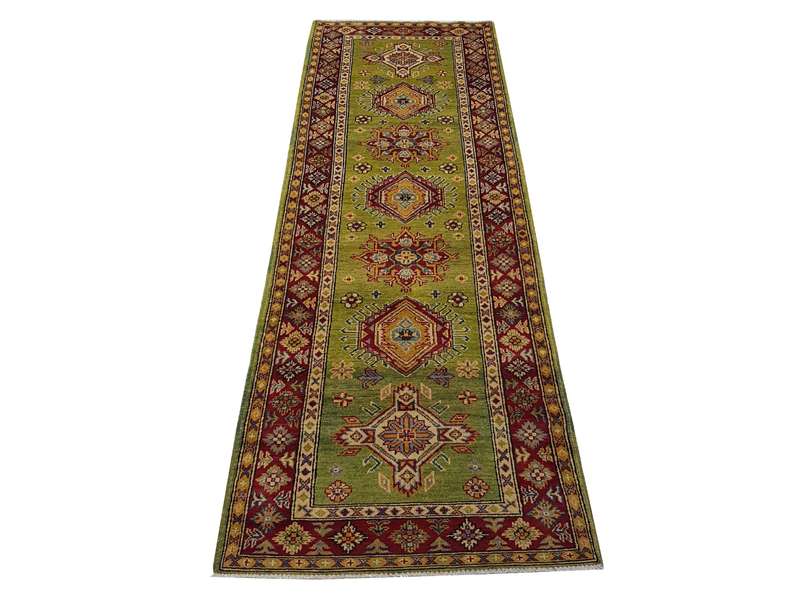 Gorgeous Afghan Handmade Kazaq Carpet 301 X 85cm