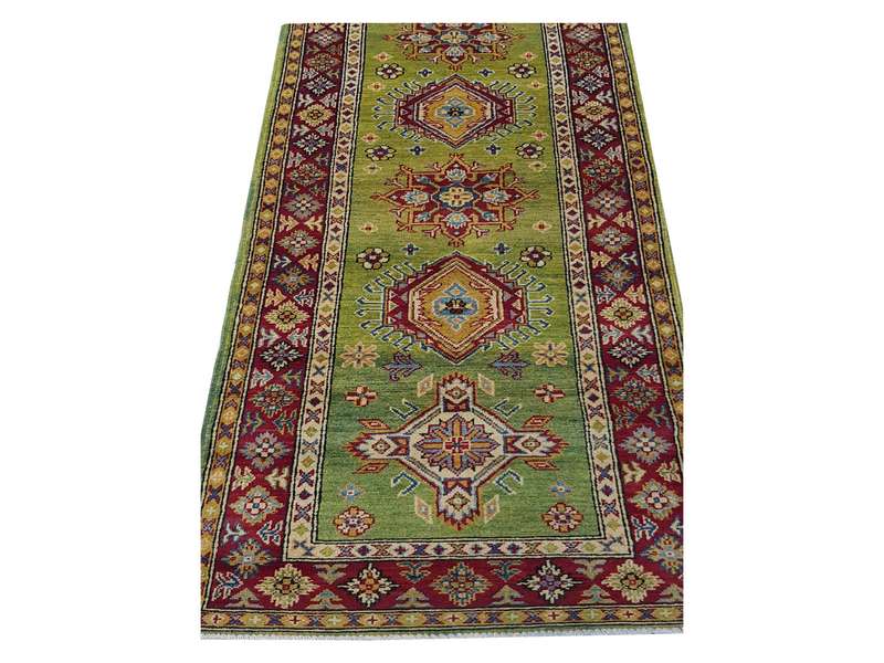Gorgeous Afghan Handmade Kazaq Carpet 301 X 85cm