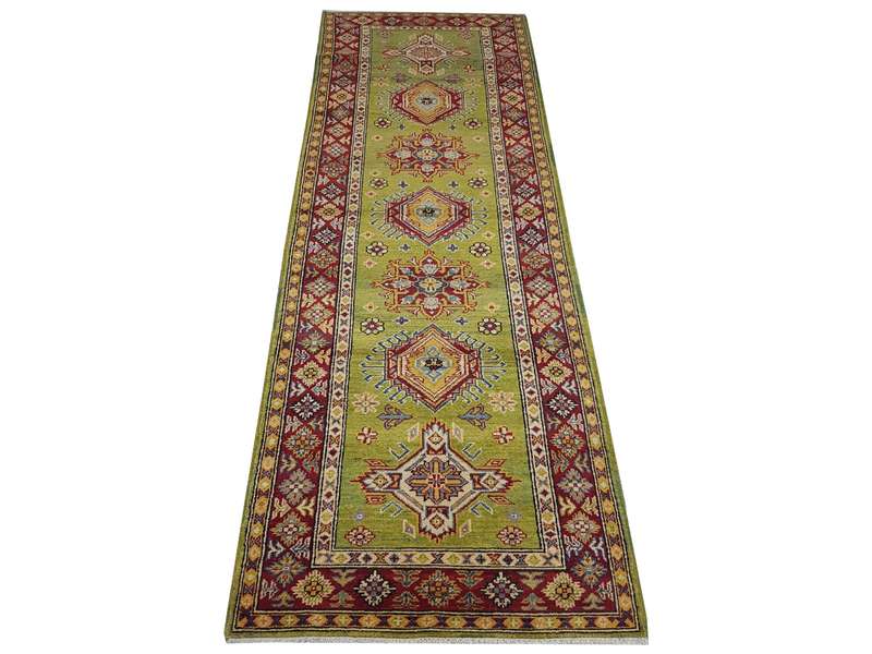 Gorgeous Afghan Handmade Kazaq Carpet 301 X 85cm