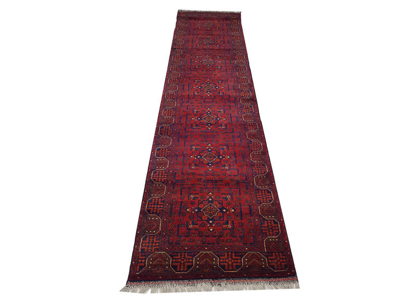 Gorgeous Afghan Turkman carpet 375 x 75 cm