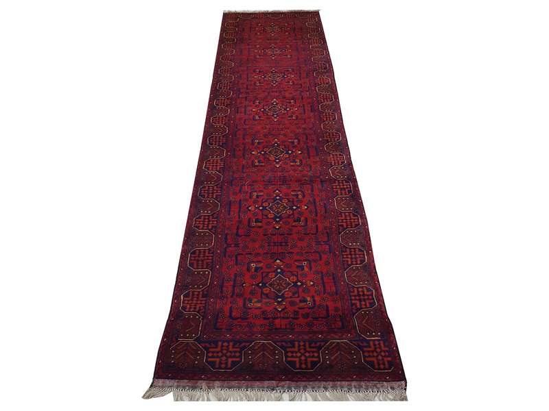 Gorgeous Afghan Turkman carpet 375 x 75 cm