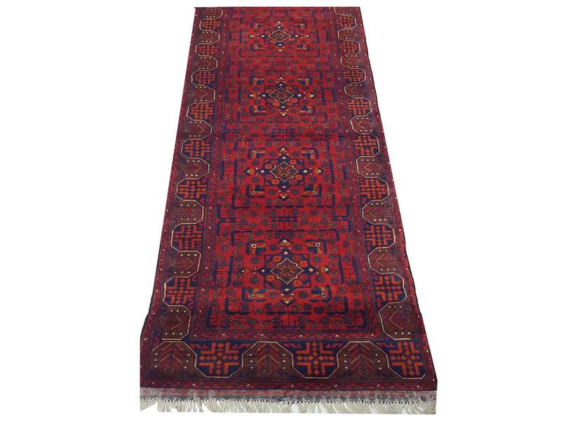 Gorgeous Afghan Turkman carpet 375 x 75 cm