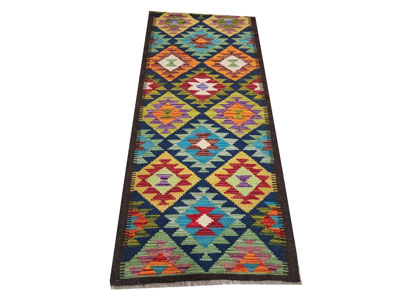 Stunning Afghan Maimana kilim 200 X 67 cm