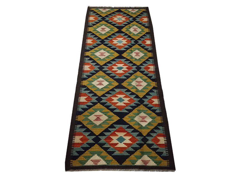 Stunning Afghan Maimana kilim 206 x 63CM